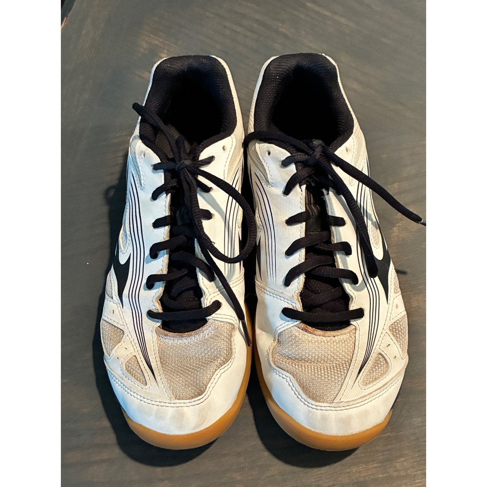 Mizuno Cyclone Speed 3 Womens Volleyball Shoes White Black Gum  Size 8.5